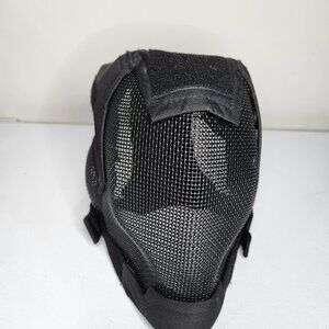 Black Airsoft Full Face+Ear Protection Fencing Mask